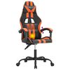 vidaXL Sedia da Gaming Girevole Nero e Arancione in Similpelle