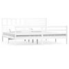vidaXL Giroletto Bianco 180x200 cm Super King in Legno Massello