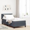 vidaXL Letto a molle con materasso Grigio scuro 200 x 100 cm Velluto