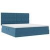 vidaXL Letto con contenitore e materasso Blu Scuro 200 x 200 cm
