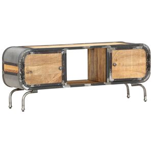 vidaXL Mobile Porta TV 110x30x42 cm in Legno Massello di Mango