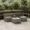 vidaXL Set Divani da Giardino 5 pz con Cuscini in Polyrattan Grigio