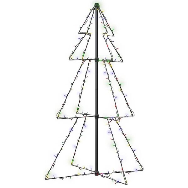 vidaXL Albero di Natale a Cono 160 LED per Interni Esterni 78x120 cm