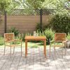 vidaXL Set da Pranzo per Giardino 3 pcs Beige Poly Rattan