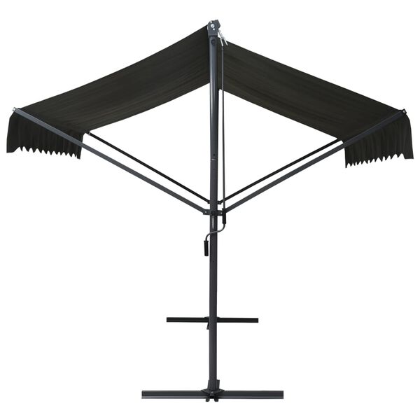 vidaXL Tenda Parasole con Piedistallo 300x300 cm Antracite