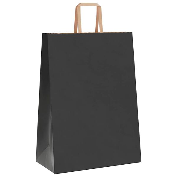 vidaXL Sacchetti di Carta 250 pz con Manici Neri 32x17x44 cm