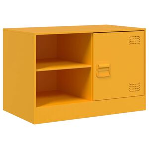 vidaXL Mobili TV 2 pz Giallo Senape 67x39x44 cm in Acciaio