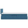 vidaXL Letto con contenitore e LED Blu Scuro 90 x 200 cm Velluto