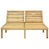 vidaXL Lettino Prendisole Doppio con Cuscini Crema in Pino Impregnato