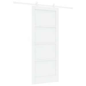 vidaXL Porta scorrevole Bianco 83 x 202 cm Legno Massello di Pino
