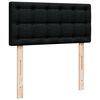 vidaXL Struttura Letto Pouf con Materasso Nero 90x190 cm in Tessuto