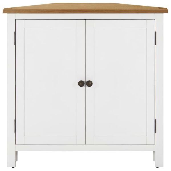 vidaXL Armadietto ad Angolo 80x33,5x78 cm in Massello di Rovere