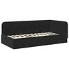 vidaXL Cornice del letto ad angolo Nero 90 x 200 cm Velluto
