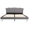 vidaXL Letto con Materasso Memory Foam Tessuto Grigio Chiaro 160x200cm