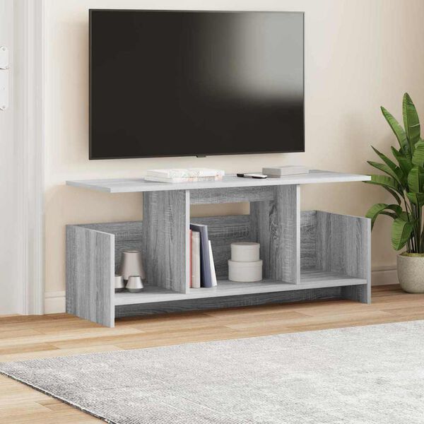 vidaXL Supporto TV Grigio Sonoma 102 x 35 x 45 cm Legno multistrato