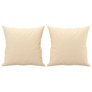 vidaXL Cuscini Decorativi 2 pz Crema 40x40 cm in Tessuto
