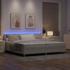 vidaXL Letto a Sorgente LED con materasso Talpa 200 x 200 cm Tessuto