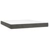 vidaXL Materasso a Molle Insacchettate Rigidit&agrave; Media Grigio Scuro 193x203x20 cm King in Velluto