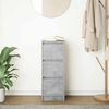 vidaXL Credenza Grigio Cemento 29,5x34x76 cm in Legno Multistrato
