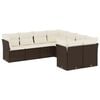 vidaXL Set Divani da Giardino 8 pz con Cuscini Marrone in Polyrattan