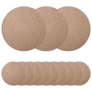 vidaXL Sottobicchieri in juta 12 pz Naturale 100% Juta Tossa