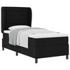 vidaXL Letto a molle con materasso Nero 80 x 200 cm Tessuto