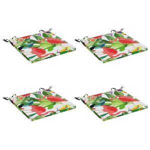 vidaXL Cuscini per Sedia in 4 Pezzi SOEST 4 pz 100% Poliestere