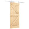 vidaXL Porta Scorrevole con Set Hardware 85x210 cm Legno Massello Pino