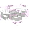 vidaXL Set Divano da Giardino 9 pcs Beige polyrattan