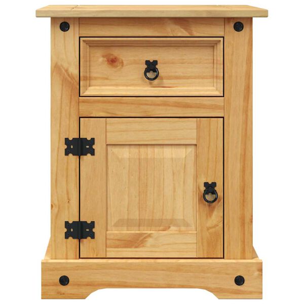 vidaXL Comodino in Legno di Pino Messicano Corona Range 53x39x66 cm