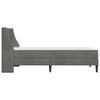 vidaXL Struttura letto con materasso Grigio scuro 90 x 200 cm Velluto
