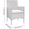 vidaXL Set da Pranzo Giardino 7 pz Polyrattan e Vetro Temperato Grigio