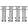 vidaXL Piedini Rotondi per Divani 8 pz Cromati 180 mm