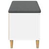 vidaXL Panca per ingresso con cuscino Bianco 100 x 38 x 46 cm