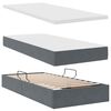 vidaXL Letto con Contenitore Grigio scuro 200 x 200 cm Velluto
