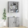 vidaXL Credenza Grigio Cemento in Legno Multistrato