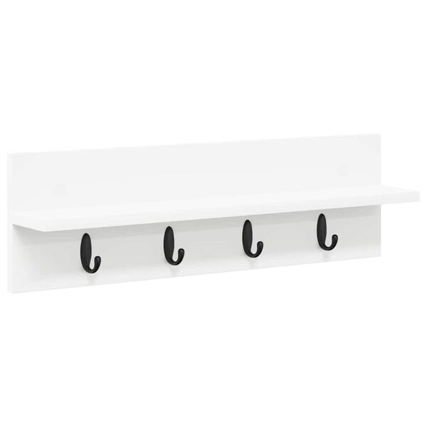vidaXL Appendiabiti a muro Bianco 60 x 10,5 x 18 cm Legno multistrato
