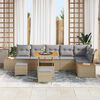 vidaXL Set Divano da Giardino 9 pcs Beige polyrattan