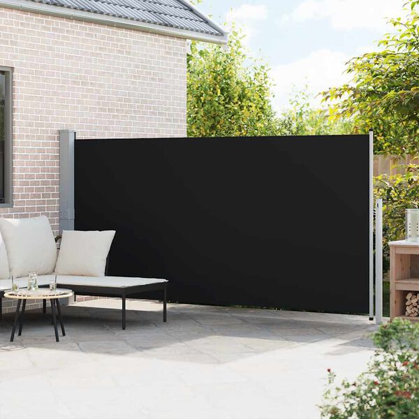 vidaXL Tenda da Sole Laterale Retrattile 160 x 500 cm Nera