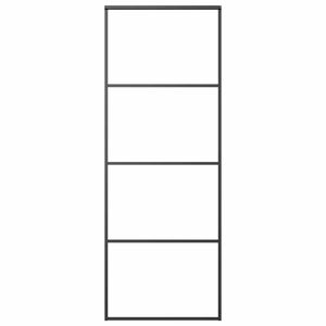 vidaXL Porta Scorrevole Vetro Smerigliato ESG Alluminio 76x205 cm Nera