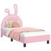 vidaXL Struttura letto bambini con testata Rosa 80 x 160 cm PU