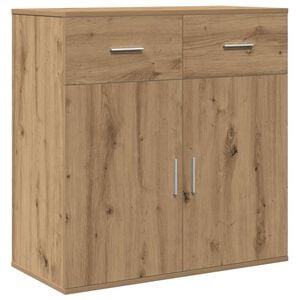 vidaXL Credenza Rovere artigianale 78 x 38 x 80 cm Legno multistrato