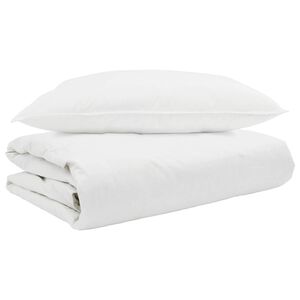 vidaXL Duvet Estivo con cuscino 2 pcs Bianco Piuma d'anatra