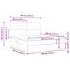 vidaXL Letto con contenitore e LED con led Cappuccino 180 x 200 cm