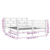 vidaXL Giroletto Bianco in Legno Massello di Pino 140x190 cm