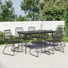 vidaXL Set da Pranzo da Giardino 7 pz Nero in Rattan PVC