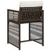 vidaXL Sedie da Giardino con Cuscini 4 pz Marroni in Polyrattan