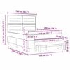 vidaXL Letto a molle con materasso Crema 140 x 200 cm Tessuto