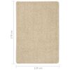 vidaXL Tappeto Shaggy Crema 120x170 cm Antiscivolo