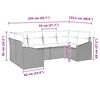 vidaXL Set Divano da Giardino 6 pcs Grigio polyrattan